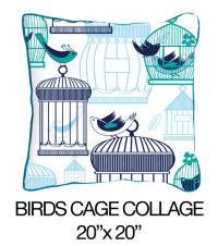 Bird's Cage Collage Green